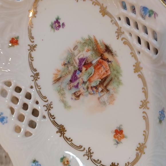 Set of 2 Schumann Bavaria 7" small Plates, Fine Porcelain Made in Germany - Picture 6 of 16